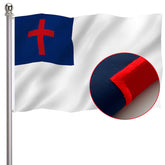 Ducuh embroidered cross flag 3x5 outdoor with all-weather durability.
