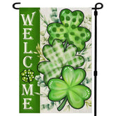 ducuh St Patrick's Day flag double-sided shamrock enhances outdoor curb appeal.