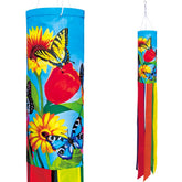 Dusnodu floral butterfly windsock 40inch sunlit display brightens the yard.