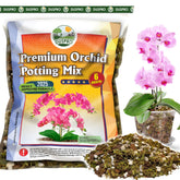 Duspro orchid potting mix with forest moss enhances moisture retention and root health.