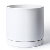 D'vine Dev 12-inch ceramic planter with drainage hole for healthy indoor plants.