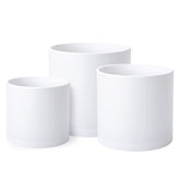 D'vine Dev 8-inch planter pot with drainage hole for manageable watering in indoor spaces.