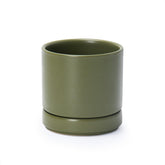 D'vine Dev olive ceramic planter 4.7 inch for compact indoor spaces.