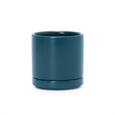 D'vine Dev teal ceramic planter 3.5-inch for compact indoor greenery.