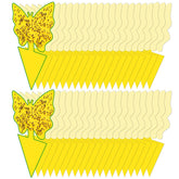 Dwcom Trap 40 pack yellow traps catch fungus gnats around indoor plants with strong adhesive