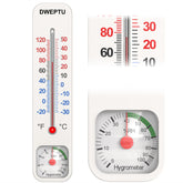 DWEPTU outdoor-indoor thermometer-hygrometer with clear dial for accurate climate checks.