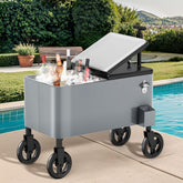 DWVO 80-quart wagon at the beach offers ample beverage storage for sunny picnics
