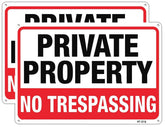 Dxyizus signs private property no trespassing sign 14x10 inches deters intruders.