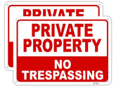 Dxyizus Signs large No Trespassing sign on 10x14 aluminum, highly visible at the front gate.