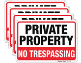 Dxyizus Signs large No Trespassing sign on metal for clear private property protection.