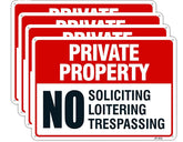 Dxyizus Signs no trespassing 10x14 aluminum sign for property boundary and deterrence