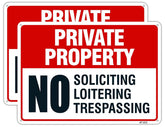 Dxyizus Signs no trespassing sign 10x14 aluminum for property security