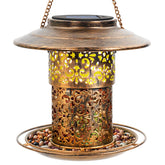 DY-SKTY bird feeder with solar lantern for daytime feeding and seed viewing