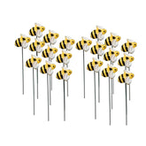 DYJAGYO bee garden stake yellow resin adds cheerful spring color to pots.
