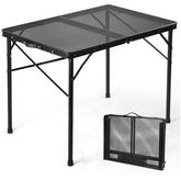 E EASTSTORM 3ft folding table closed with carry handle for easy transport