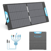 E-POWO 110W folded panel in briefcase style for easy transport.