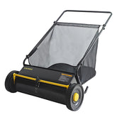 EAGWON Push Lawn Sweeper with 26-inch-wide sweep for fast cleanup.