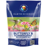 Earth Science Butterfly & Hummingbird Wildflower Blend bloom close-up attracts pollinators.