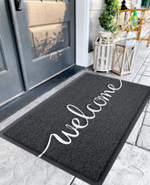 EARTHALL welcome mat front door with low profile traps dirt at entry.
