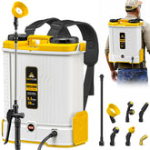 EarthCraft battery backpack sprayer with 5.3 gal capacity for lawn spraying.