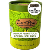 EarthPods capsules near root deliver steady nutrition for thriving houseplants.