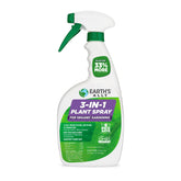 Earth's Ally 3-in-1 Plant Spray bottle ready for garden use, targets pests and diseases.