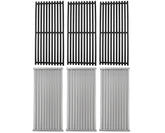 EasiBBQ cast-iron grates with emitter plates for even searing on Charbroil 3-burner grills.