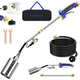 EASITALY propane torch weed burner kit with storage bag for organized garden tasks.