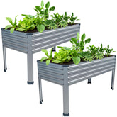 Easllre raised garden bed with legs on patio for easy outdoor gardening