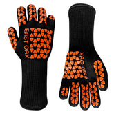 East Oak BBQ Gloves heat-resistant exterior with non-slip grip for grilling safety