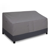Easy-Going outdoor sofa cover in gray protecting an 85W x 37D x 35H sofa from rain and dust