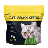 Easy Peasy CATGRASS seeds in a resealable bag for a ready supply of fresh cat grass.