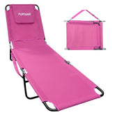 EasyGo Products pink lawn chair full view for outdoor lounging.