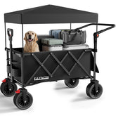 EAYNON 3-in-1 collapsible wagon with large capacity for gear and groceries.