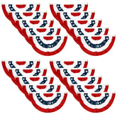 EBaokuup patriotic pleated fan flag for durable outdoor display.