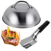 EBIEFLY 9in Blackstone dome over a griddle for even melt and steam