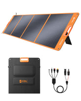 EBL 200W foldable panel unfolded for outdoor power on the go.