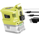 Ecarke 200W inverter with Ryobi 18V compatibility powers devices on the go.