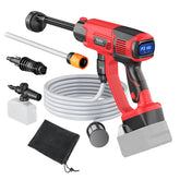Ecarke cordless pressure washer front view shows portable cleaning power for outdoor surfaces.