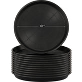 Eccliy 18-inch plant saucer with thick plastic protects surfaces from spills.