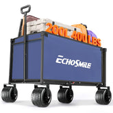 EchoSmile collapsible wagon with wide beach wheels for stable sand transport