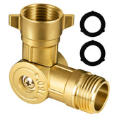 ECKXCH brass garden hose connector with 180° swivel for easy reach and control.
