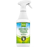 Eco Defense Bed Bug Killer spray bottle ready for on-contact action against pests.