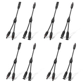 ECO-WORTHY 4-pair Y-branch solar connector front view enables reliable parallel wiring.