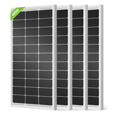 Eco-Worthy 400W solar panel front view showing a compact, high-efficiency module for home or RV use.