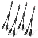 ECO-WORTHY 30A Y-branch solar connectors for parallel panel setups.