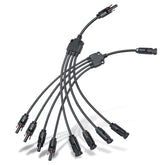 Eco-Worthy solar Y-branch connector enabling four-panel parallel connections for greater power.