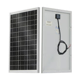 Eco-Worthy 25W solar panel front view showing portable charging for 12V batteries