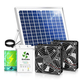 ecoCalm solar exhaust fan in a coop, boosting ventilation with sunlight