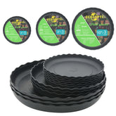 ECOESPTI 12Pcs plant saucer set, versatile protection for indoor and outdoor pots.